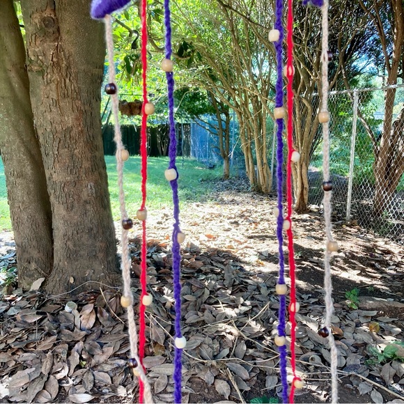 Starfish Star Starburst Shooting Star Yarn Beads Boho Wall dECOR 39” x 1… - Picture 5 of 9